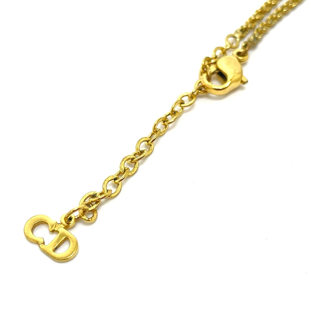 Dior CD logo bag motif vintage necklace GP women's gold