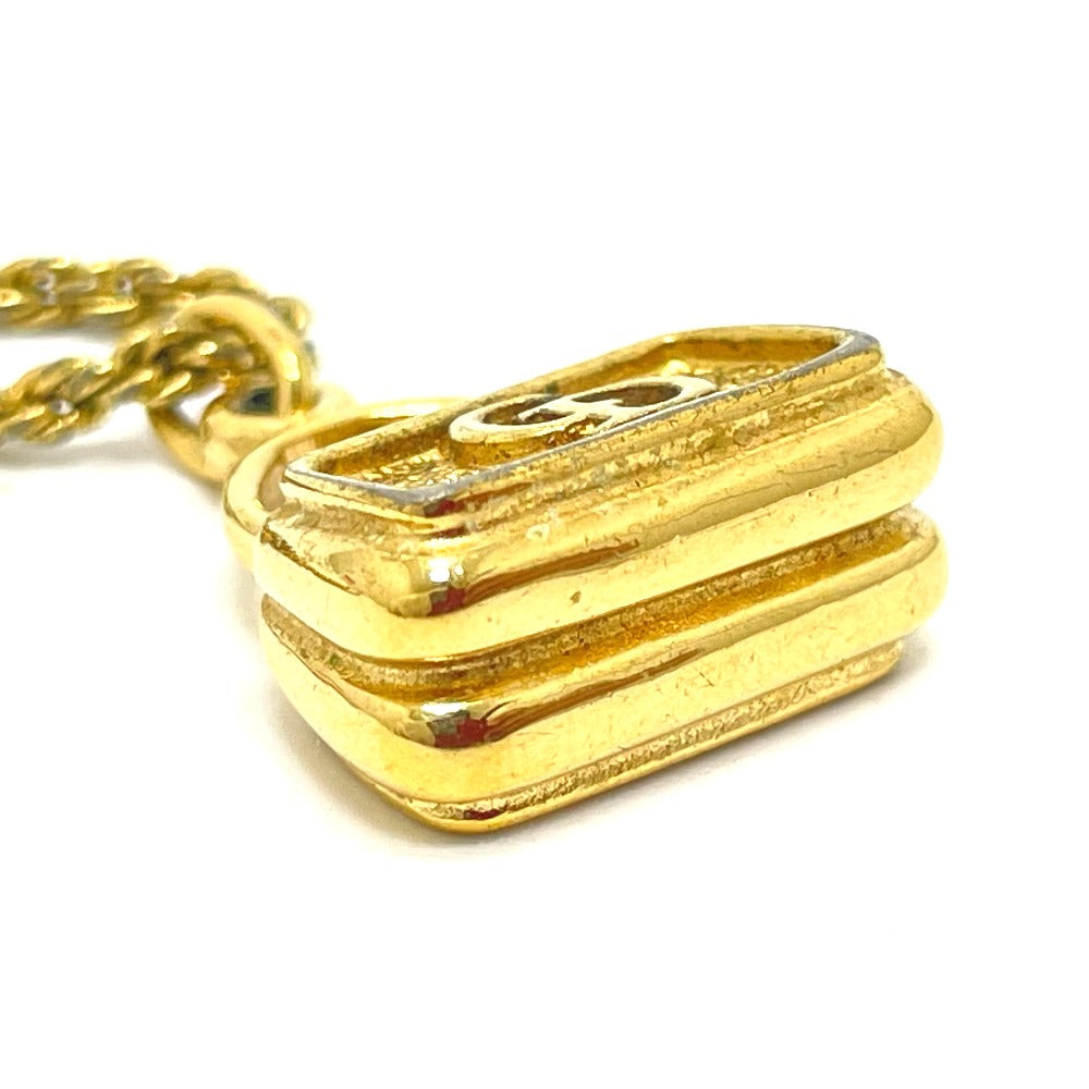 Dior CD logo bag motif vintage necklace GP women's gold