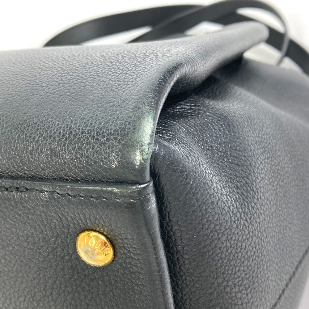 LOUIS VUITTON M54569 Rock Meat 2-Way Tote Bag in Calf Leather, Black