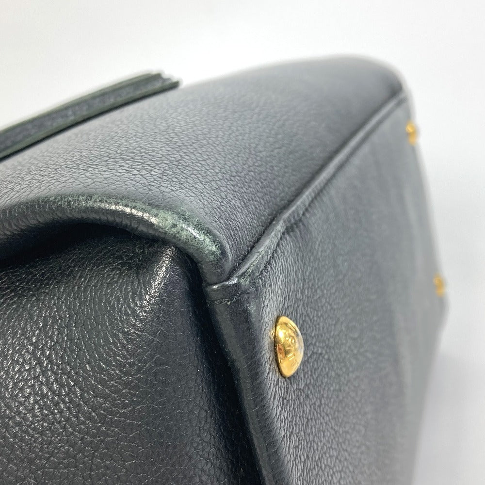 LOUIS VUITTON M54569 Rock Meat 2-Way Tote Bag in Calf Leather, Black