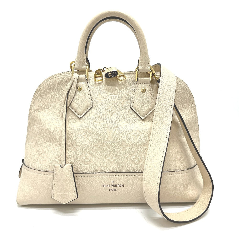 LOUIS VUITTON M44885 Monogram Empreinte Neo Alma PM 2-Way Handbag in Monogram Empreinte Leather, Tourterelle Crème Beige