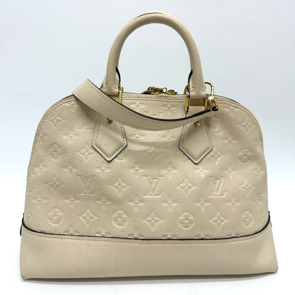LOUIS VUITTON M44885 Monogram Empreinte Neo Alma PM 2-Way Handbag in Monogram Empreinte Leather, Tourterelle Crème Beige