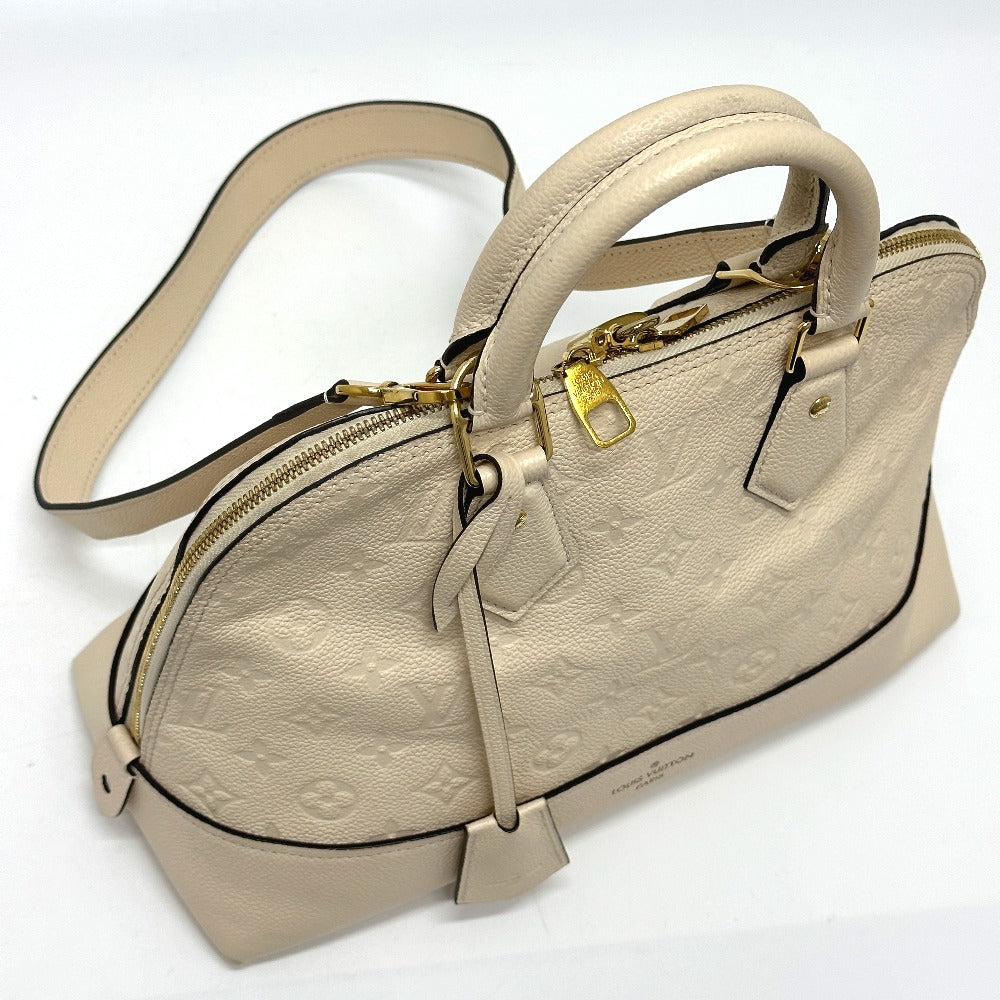LOUIS VUITTON M44885 Monogram Empreinte Neo Alma PM 2-Way Handbag in Monogram Empreinte Leather, Tourterelle Crème Beige