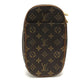 LOUIS VUITTON M51870 Monogram Pochette Ganju Shoulder Bag in Monogram Canvas, Unisex, Brown