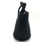 BALENCIAGA 695612 Logo Ibiza Basket Bag, Small with Strap, Black Cord, Tote Bag, Summer Bag, Handbag, Nylon, Women's, Black