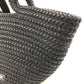 BALENCIAGA 695612 Logo Ibiza Basket Bag, Small with Strap, Black Cord, Tote Bag, Summer Bag, Handbag, Nylon, Women's, Black
