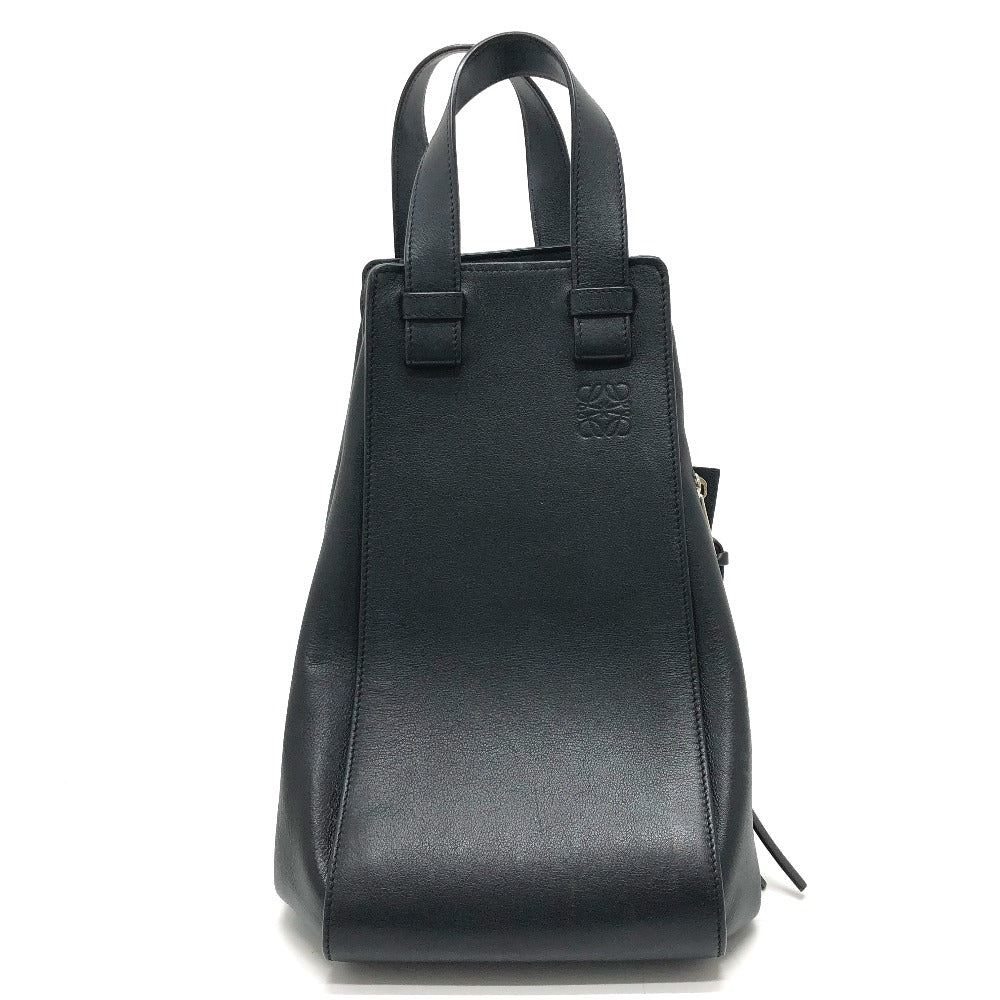 LOEWE ハンモック ミディアム 2WAYバッグ ハンドバッグ ハンドバッグ レザー レディース ブラック - brandshop-reference