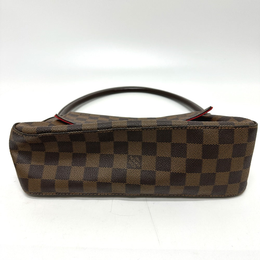LOUIS VUITTON N51158 Damier Mini Looping SPO Special Order Shoulder Bag/Tote Bag in Damier Canvas, Ebene Brown, Women's