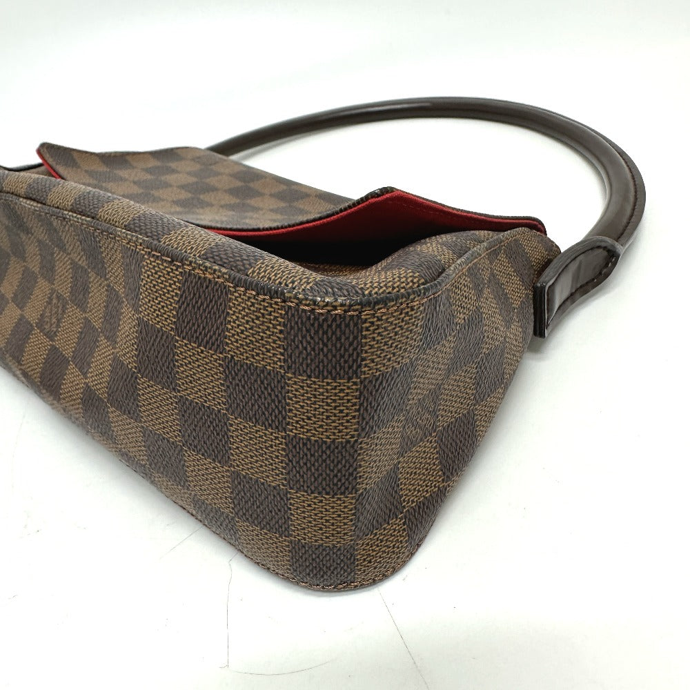 LOUIS VUITTON N51158 Damier Mini Looping SPO Special Order Shoulder Bag/Tote Bag in Damier Canvas, Ebene Brown, Women's