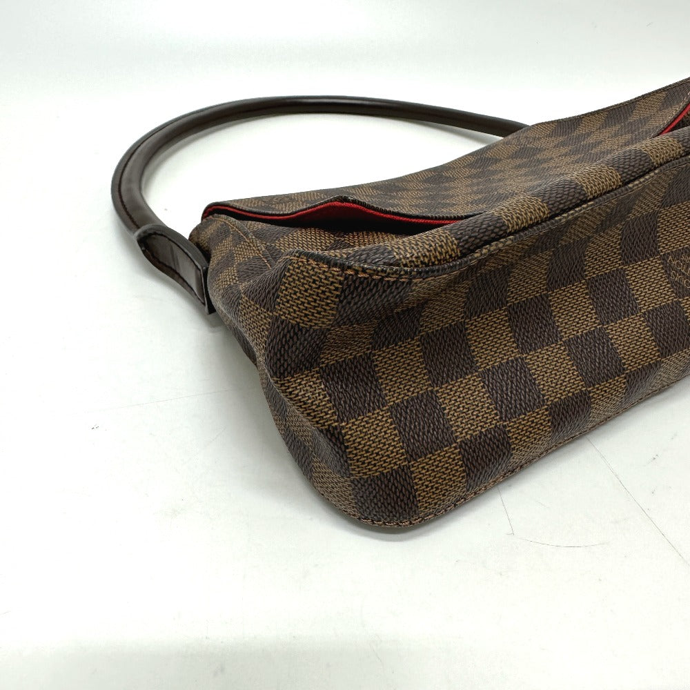 LOUIS VUITTON N51158 Damier Mini Looping SPO Special Order Shoulder Bag/Tote Bag in Damier Canvas, Ebene Brown, Women's