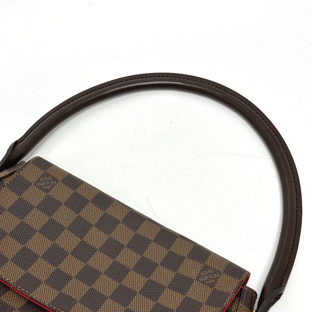 LOUIS VUITTON N51158 Damier Mini Looping SPO Special Order Shoulder Bag/Tote Bag in Damier Canvas, Ebene Brown, Women's
