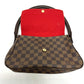 LOUIS VUITTON N51158 Damier Mini Looping SPO Special Order Shoulder Bag/Tote Bag in Damier Canvas, Ebene Brown, Women's