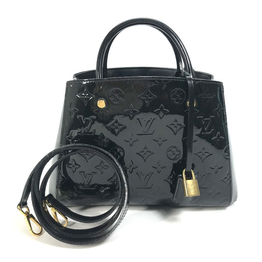 LOUIS VUITTON M50171 モノグラムヴェルニ モンテーニュBB カバン 2WAY ショルダーバッグ 斜め掛け ハンドバッグ モノグラムヴェルニ レディース ノワール ブラック