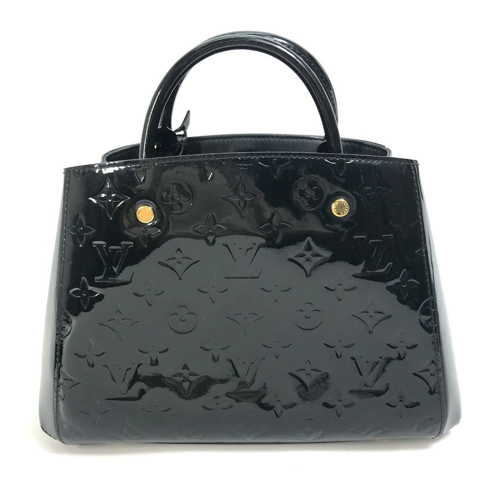 LOUIS VUITTON M50171 Monogram Vernis Montaigne BB Bag, 2-Way Shoulder Bag/Crossbody Handbag, Monogram Vernis, Women's, Noir Black