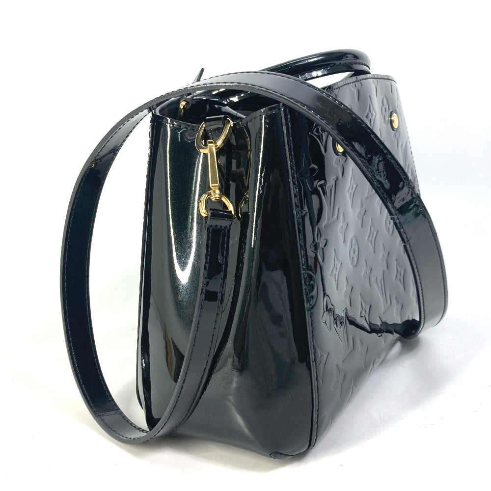 LOUIS VUITTON M50171 Monogram Vernis Montaigne BB Bag, 2-Way Shoulder Bag/Crossbody Handbag, Monogram Vernis, Women's, Noir Black