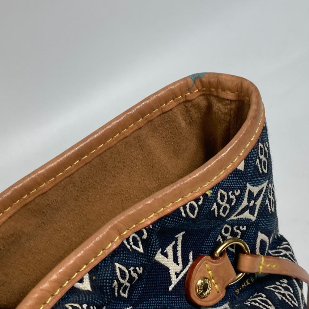 LOUIS VUITTON M57484 Monogram Jacquard Neverfull MM SINCE1854 Shoulder Bag/Tote Bag with Pouch, Navy Blue