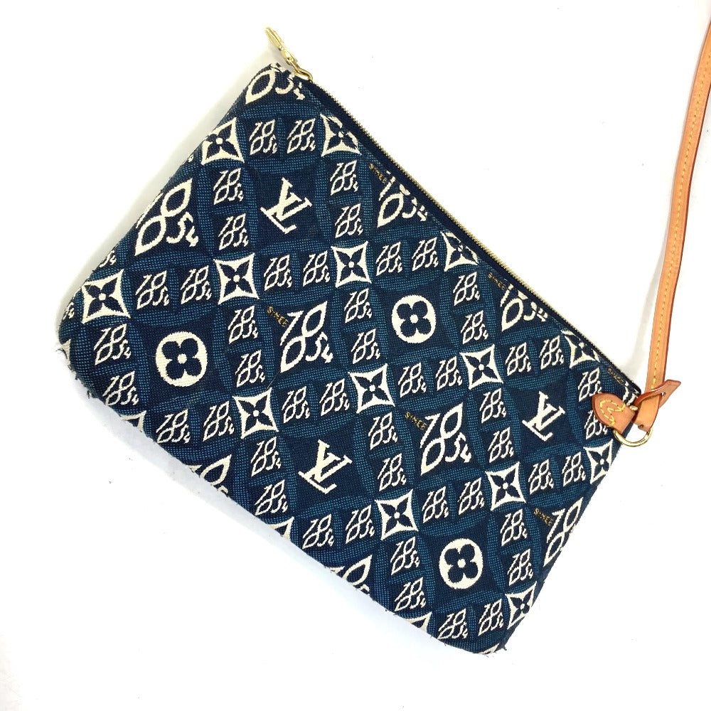 LOUIS VUITTON M57484 Monogram Jacquard Neverfull MM SINCE1854 Shoulder Bag/Tote Bag with Pouch, Navy Blue