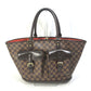 LOUIS VUITTON N51120 Damier Manosque GM Shoulder Bag/Tote Bag in Damier Canvas, Ebene Brown, Women's