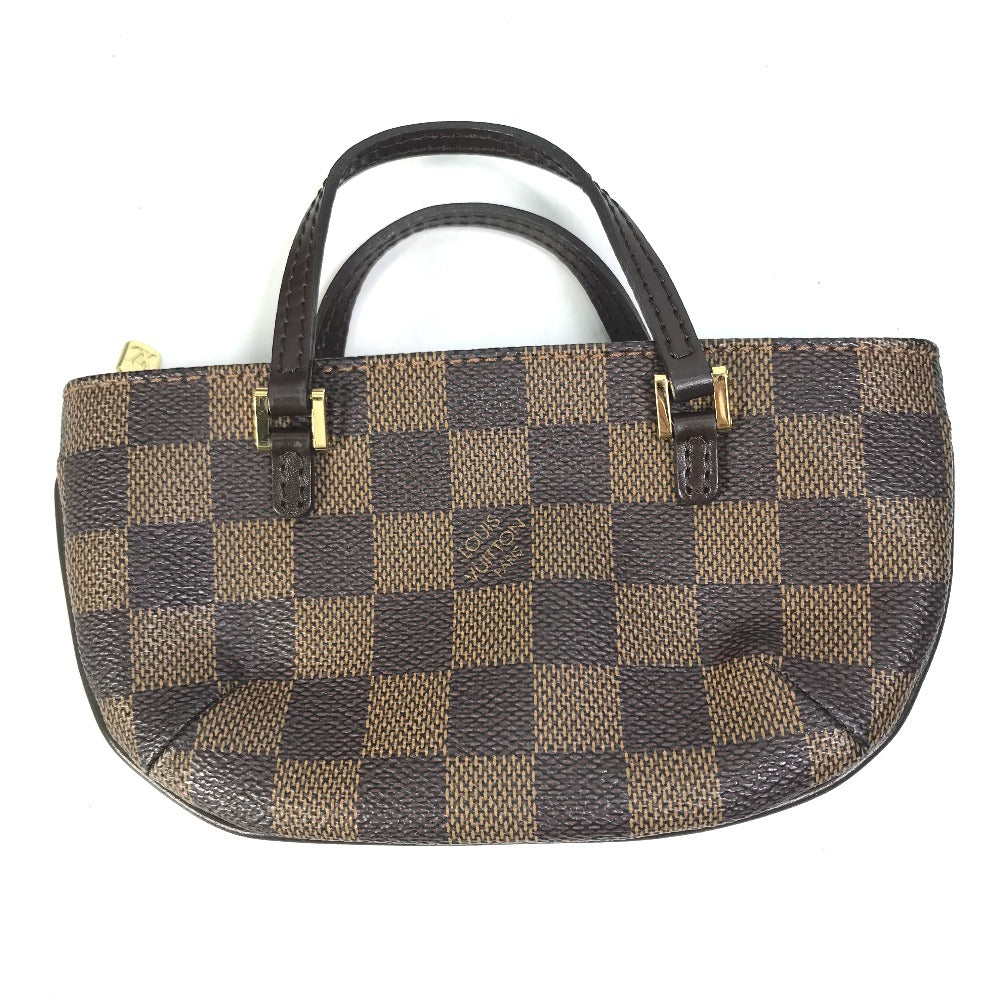 LOUIS VUITTON N51120 Damier Manosque GM Shoulder Bag/Tote Bag in Damier Canvas, Ebene Brown, Women's