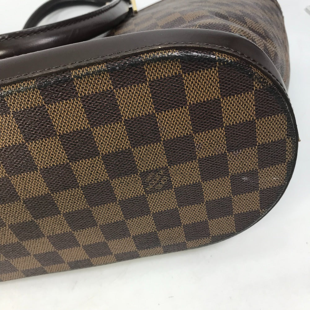 LOUIS VUITTON N51120 Damier Manosque GM Shoulder Bag/Tote Bag in Damier Canvas, Ebene Brown, Women's