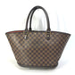 LOUIS VUITTON N51120 Damier Manosque GM Shoulder Bag/Tote Bag in Damier Canvas, Ebene Brown, Women's