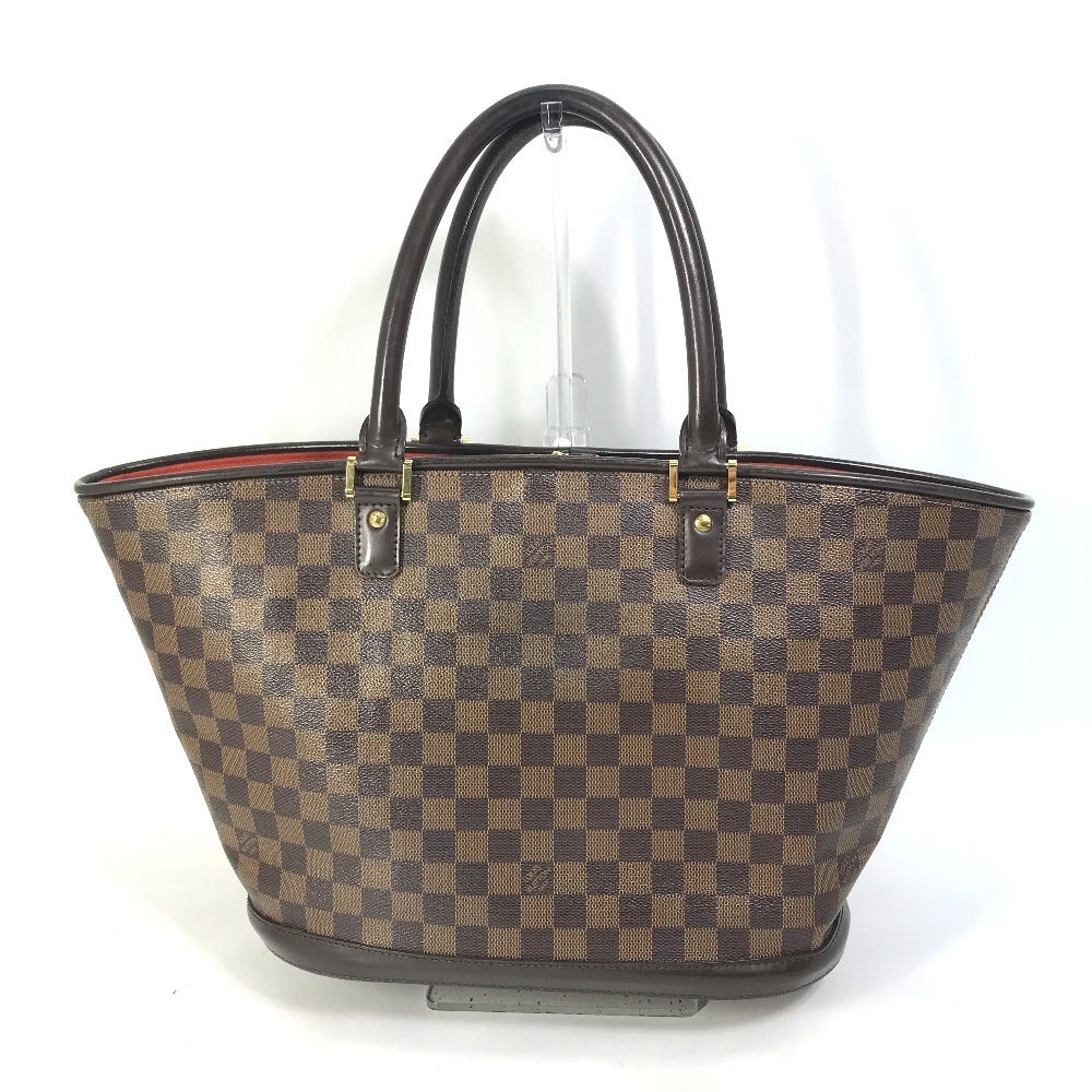 LOUIS VUITTON N51120 Damier Manosque GM Shoulder Bag/Tote Bag in Damier Canvas, Ebene Brown, Women's
