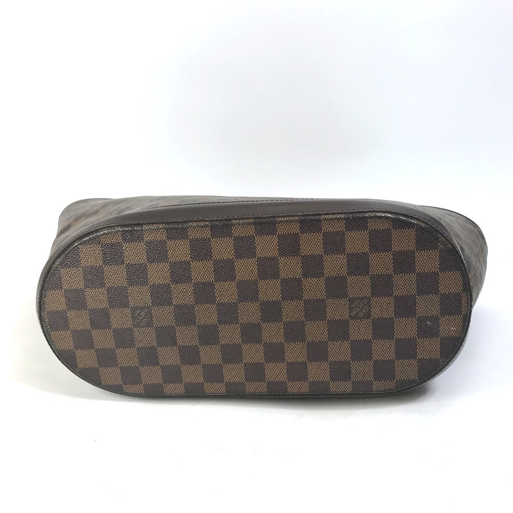 LOUIS VUITTON N51120 Damier Manosque GM Shoulder Bag/Tote Bag in Damier Canvas, Ebene Brown, Women's