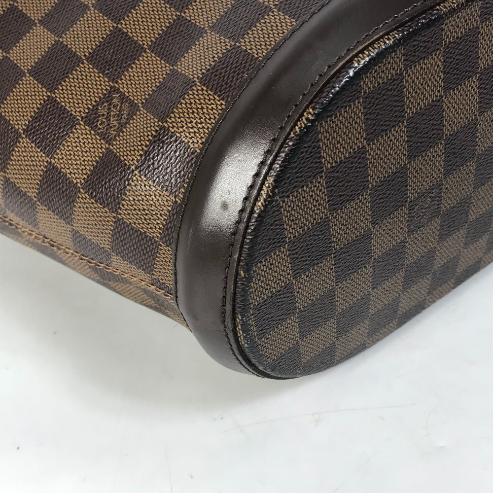 LOUIS VUITTON N51120 Damier Manosque GM Shoulder Bag/Tote Bag in Damier Canvas, Ebene Brown, Women's