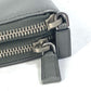 PRADA Organizer Travel Case, Double-Zip Long Wallet, Saffiano Leather, Men's, Gray