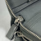 PRADA Organizer Travel Case, Double-Zip Long Wallet, Saffiano Leather, Men's, Gray