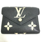 LOUIS VUITTON M80968 モノグラムアンプラント ポルトフォイユ ヴィクトリーヌ コンパクト ウォレット 3つ折り財布 モノグラムアンプラントレザー レディース ブラック