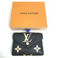 LOUIS VUITTON M80968 モノグラムアンプラント ポルトフォイユ ヴィクトリーヌ コンパクト ウォレット 3つ折り財布 モノグラムアンプラントレザー レディース ブラック