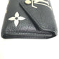 LOUIS VUITTON M80968 モノグラムアンプラント ポルトフォイユ ヴィクトリーヌ コンパクト ウォレット 3つ折り財布 モノグラムアンプラントレザー レディース ブラック