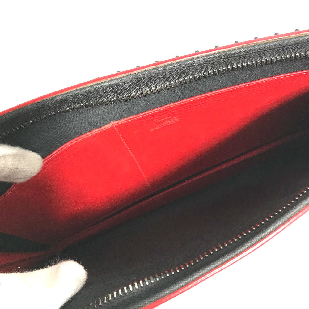 Christian Louboutin spiked stud 3-way clutch bag, handbag, crossbody bag, and shoulder bag in black leather for men