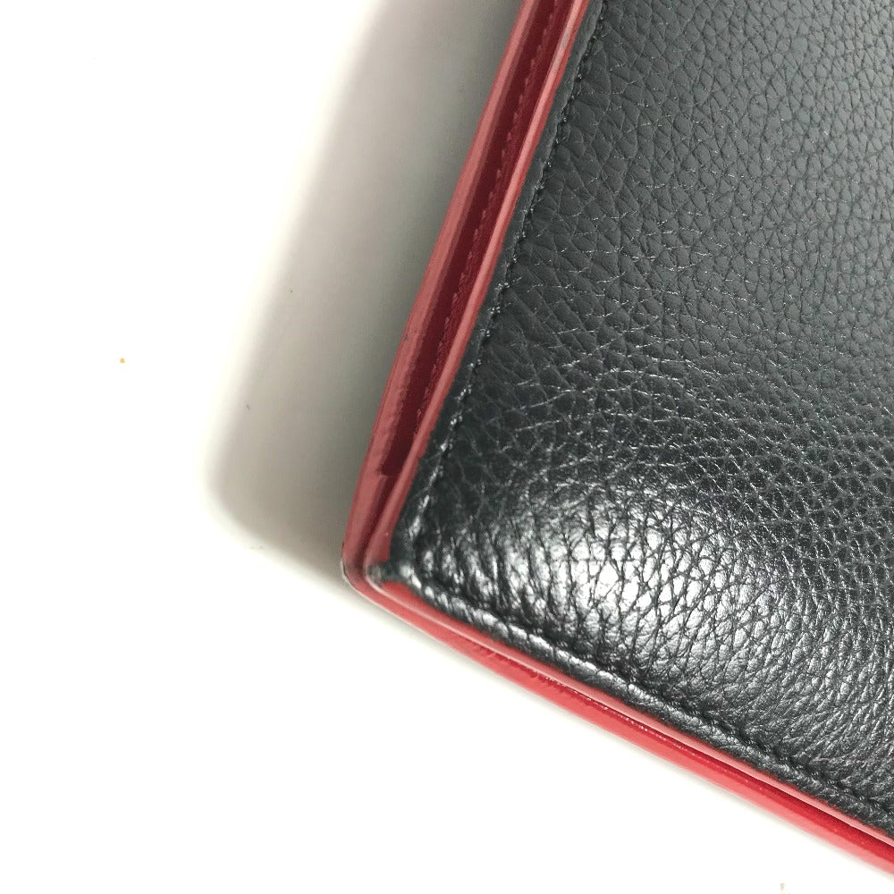 Christian Louboutin spiked stud 3-way clutch bag, handbag, crossbody bag, and shoulder bag in black leather for men