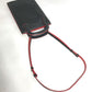 Christian Louboutin spiked stud 3-way clutch bag, handbag, crossbody bag, and shoulder bag in black leather for men