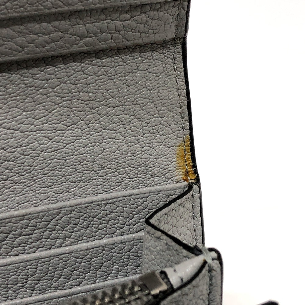 MIUMIU 5MH109 ロゴ ウォレット 二つ折り 長財布 レザー レディース グレー