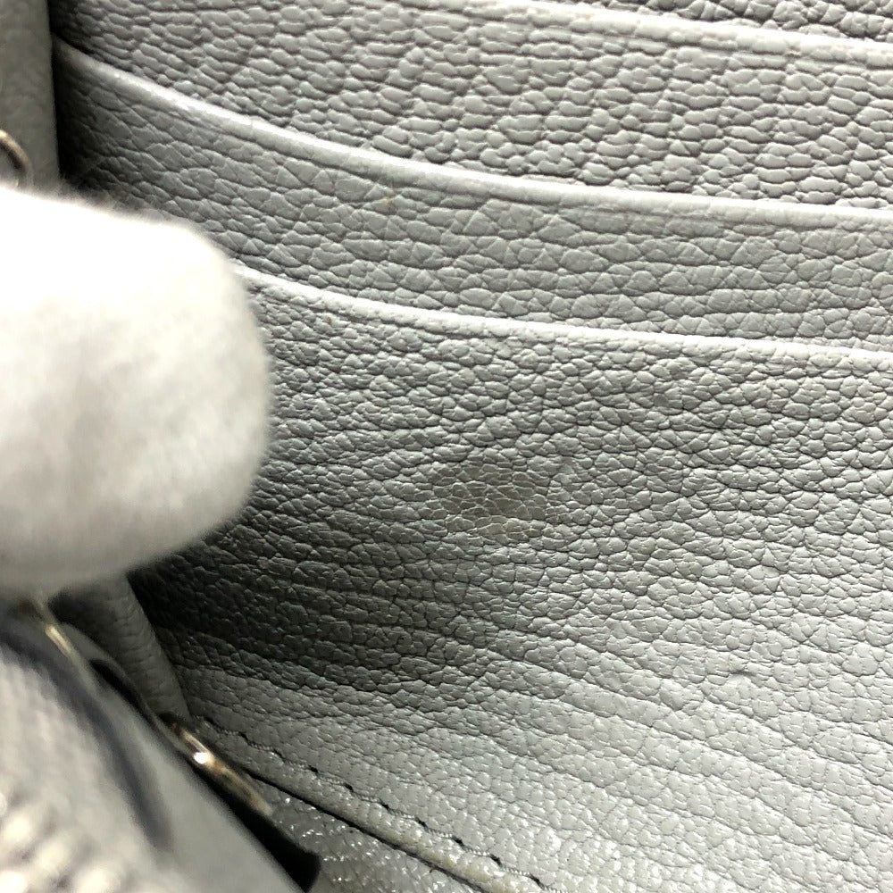 MIUMIU 5MH109 ロゴ ウォレット 二つ折り 長財布 レザー レディース グレー