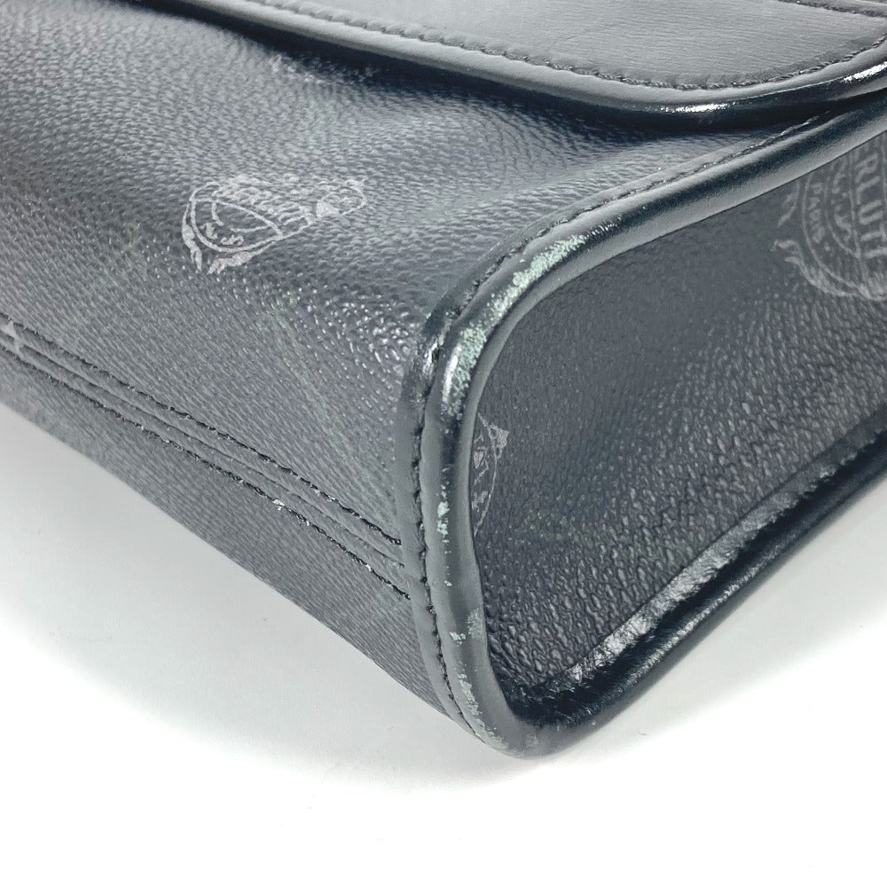 Berluti 斜め掛け フラップ フラヌール スモール メッセンジャー ショルダーバッグ PVC/レザー メンズ ブラック系