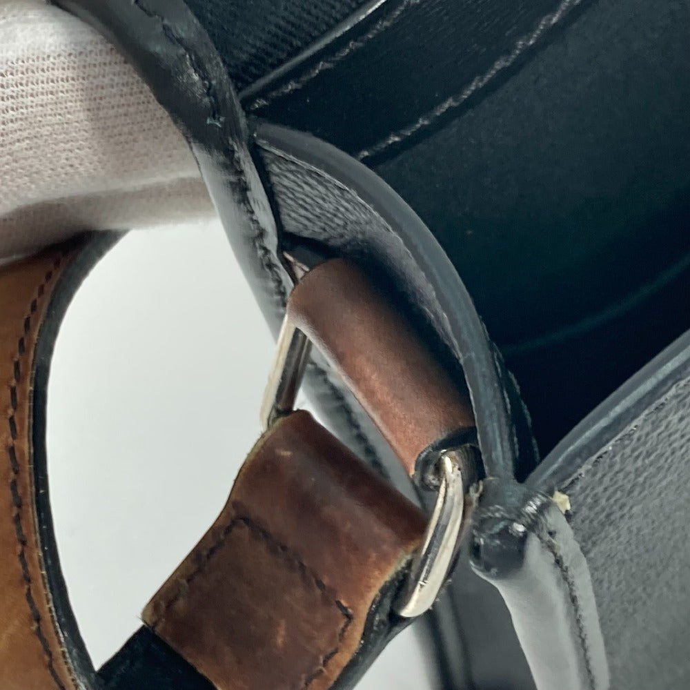 Berluti 斜め掛け フラップ フラヌール スモール メッセンジャー ショルダーバッグ PVC/レザー メンズ ブラック系