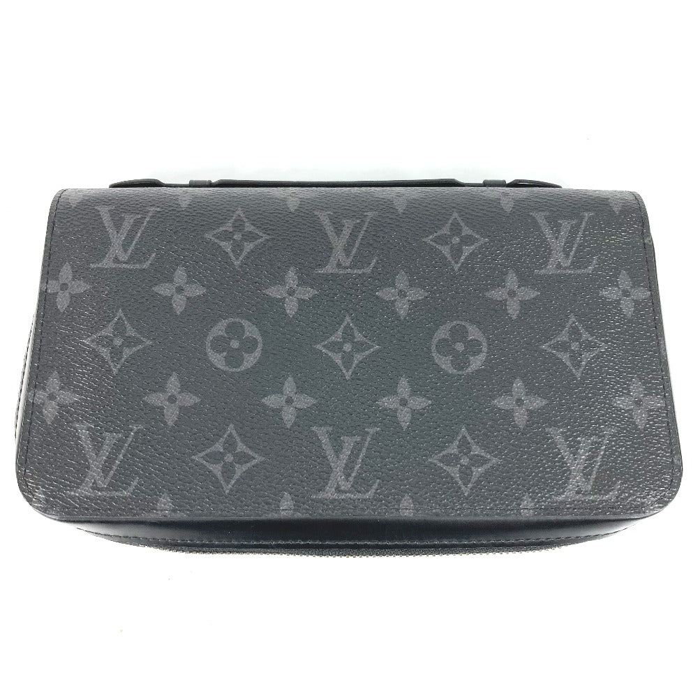 LOUIS VUITTON M61698 Monogram Eclipse Zippy XL Travel Case Handbag Long Wallet Monogram Eclipse Canvas Men's Black