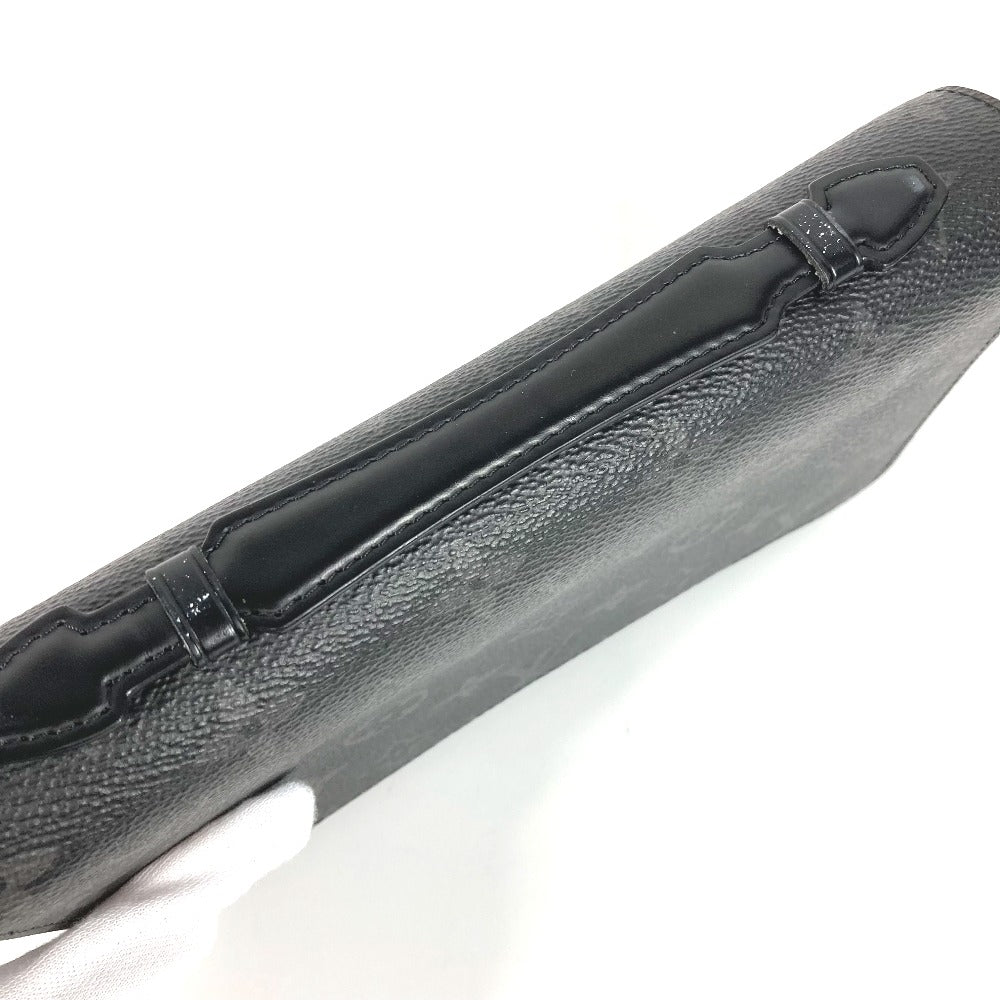 LOUIS VUITTON M61698 Monogram Eclipse Zippy XL Travel Case Handbag Long Wallet Monogram Eclipse Canvas Men's Black