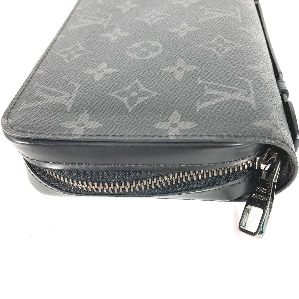 LOUIS VUITTON M61698 Monogram Eclipse Zippy XL Travel Case Handbag Long Wallet Monogram Eclipse Canvas Men's Black