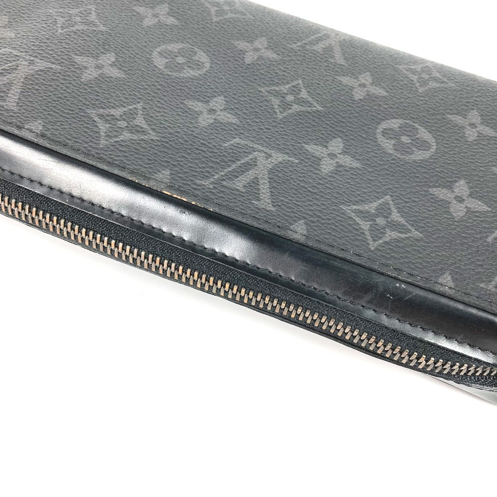 LOUIS VUITTON M61698 Monogram Eclipse Zippy XL Travel Case Handbag Long Wallet Monogram Eclipse Canvas Men's Black