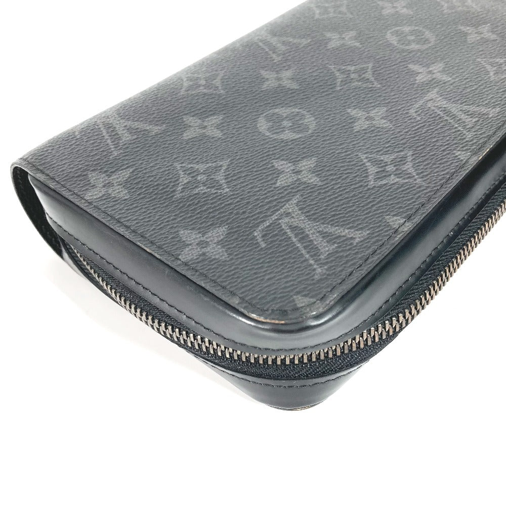 LOUIS VUITTON M61698 Monogram Eclipse Zippy XL Travel Case Handbag Long Wallet Monogram Eclipse Canvas Men's Black