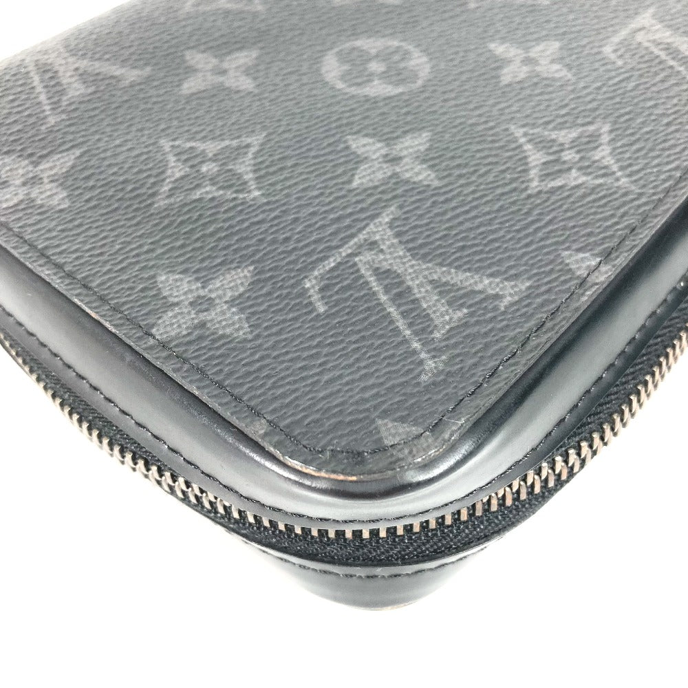 LOUIS VUITTON M61698 Monogram Eclipse Zippy XL Travel Case Handbag Long Wallet Monogram Eclipse Canvas Men's Black