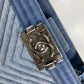 CHANEL ボーイシャネル Vステッチ カバン ショルダーバッグ トートバッグ キャンバス レディース ブルー系