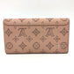 LOUIS VUITTON M60145 モノグラムマヒナ ポルトフォイユ イリス ウォレット 長財布 モノグラムマヒナ レディース マグノリア ピンク