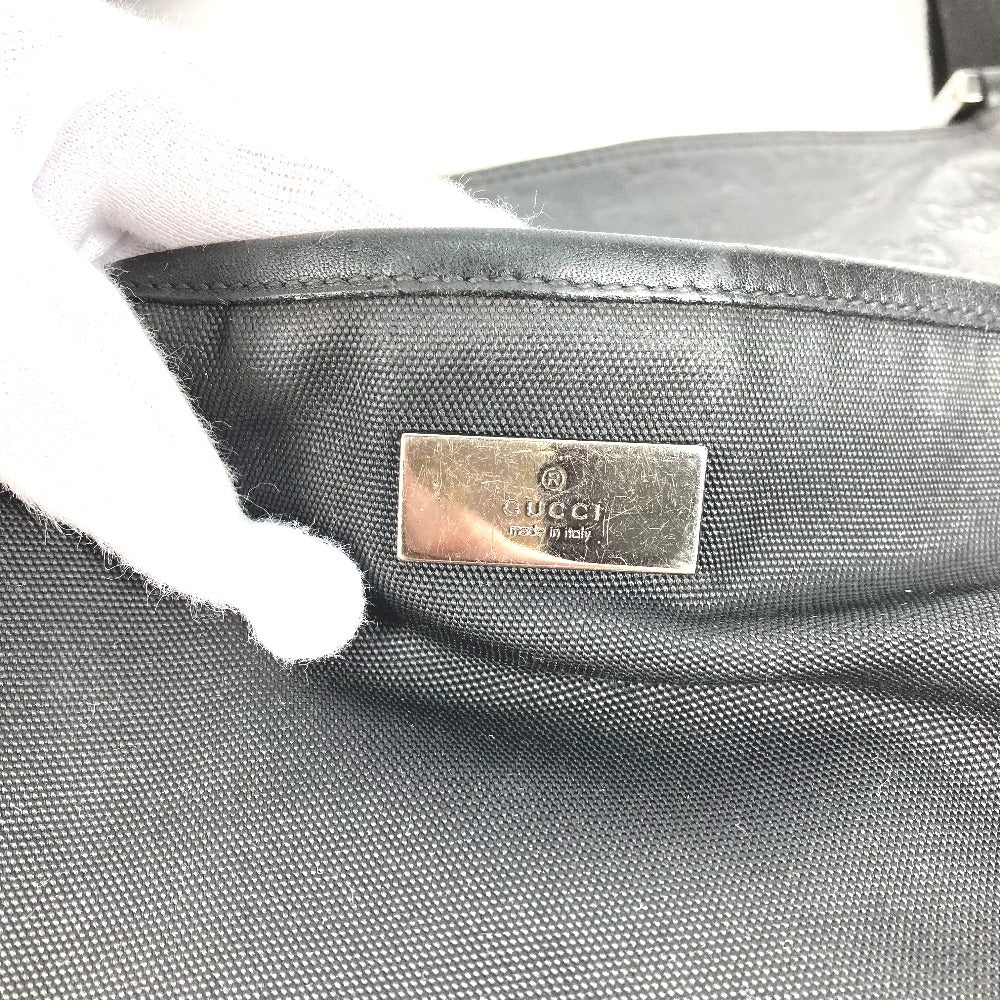 GUCCI 161822 グッチシマ GG トートバッグ 斜め掛け ポシェット カバン ショルダーバッグ レザー メンズ ブラック