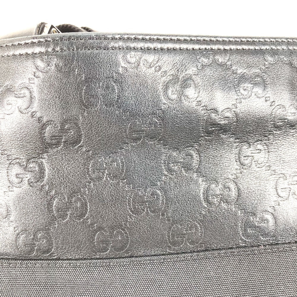GUCCI 161822 グッチシマ GG トートバッグ 斜め掛け ポシェット カバン ショルダーバッグ レザー メンズ ブラック
